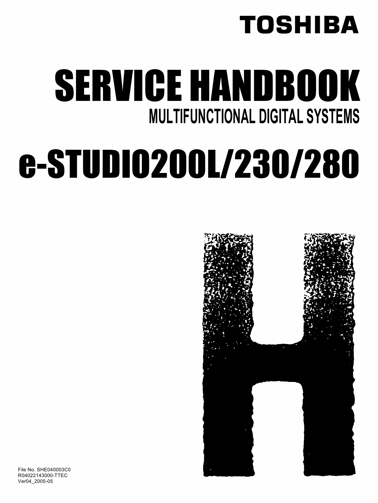 TOSHIBA e-STUDIO 200L 230 280 Service Handbook-1